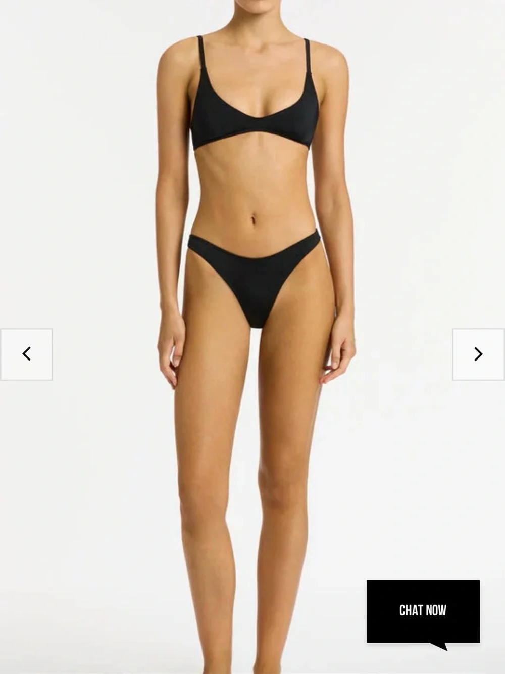 triangl swimwear Black Minimal V-Neck Bikini Set
